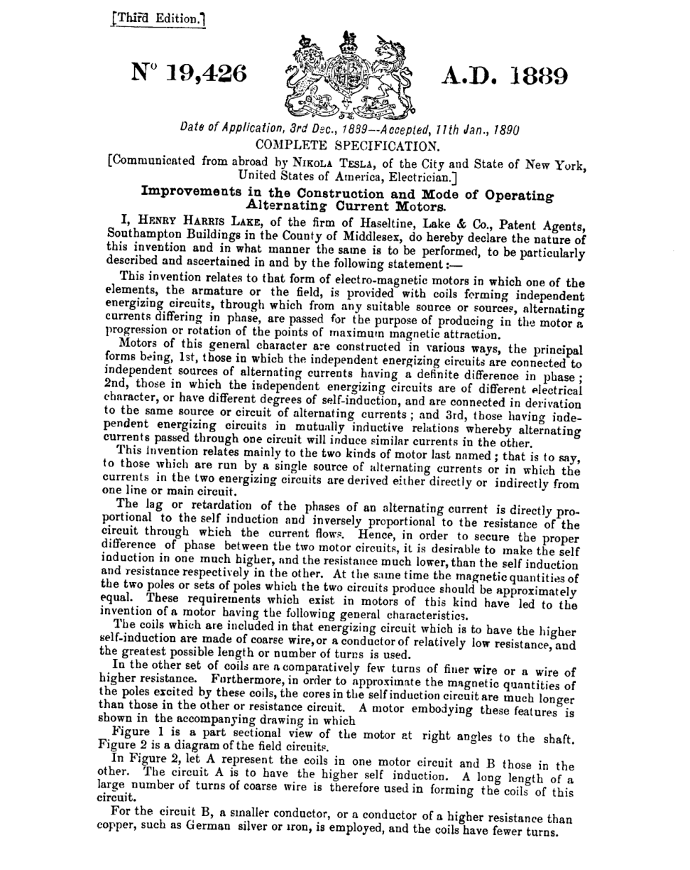Tesla Patents - B19426 cover