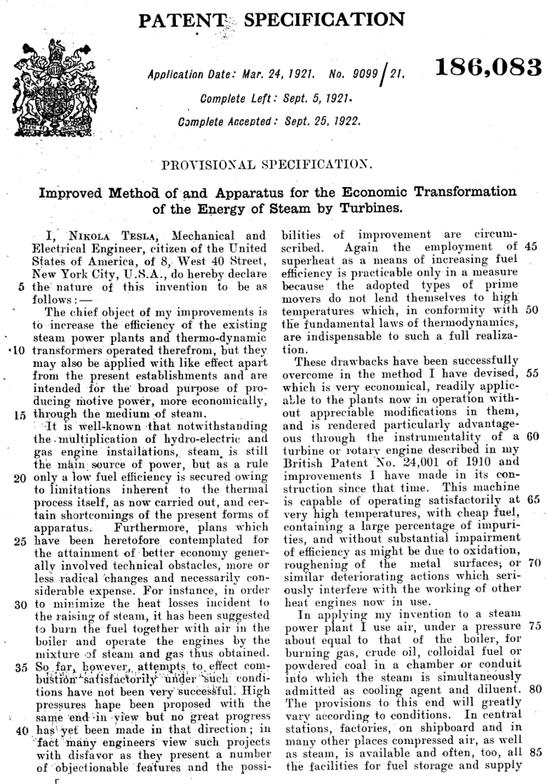 Tesla Patents - B186083 cover