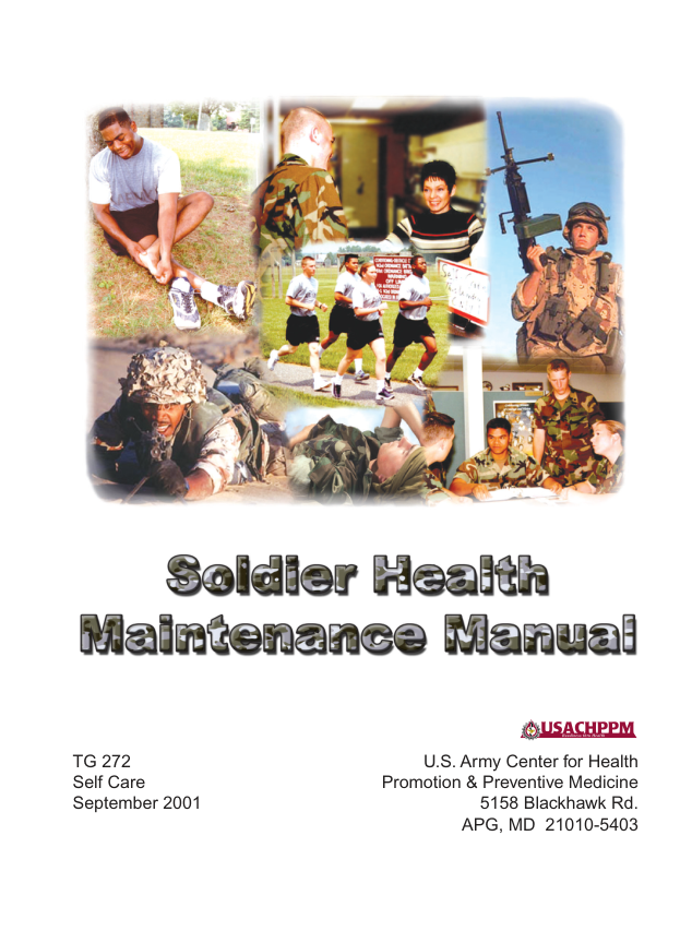 ARMY Soldier Health Maintinance 2003 103 pages cover
