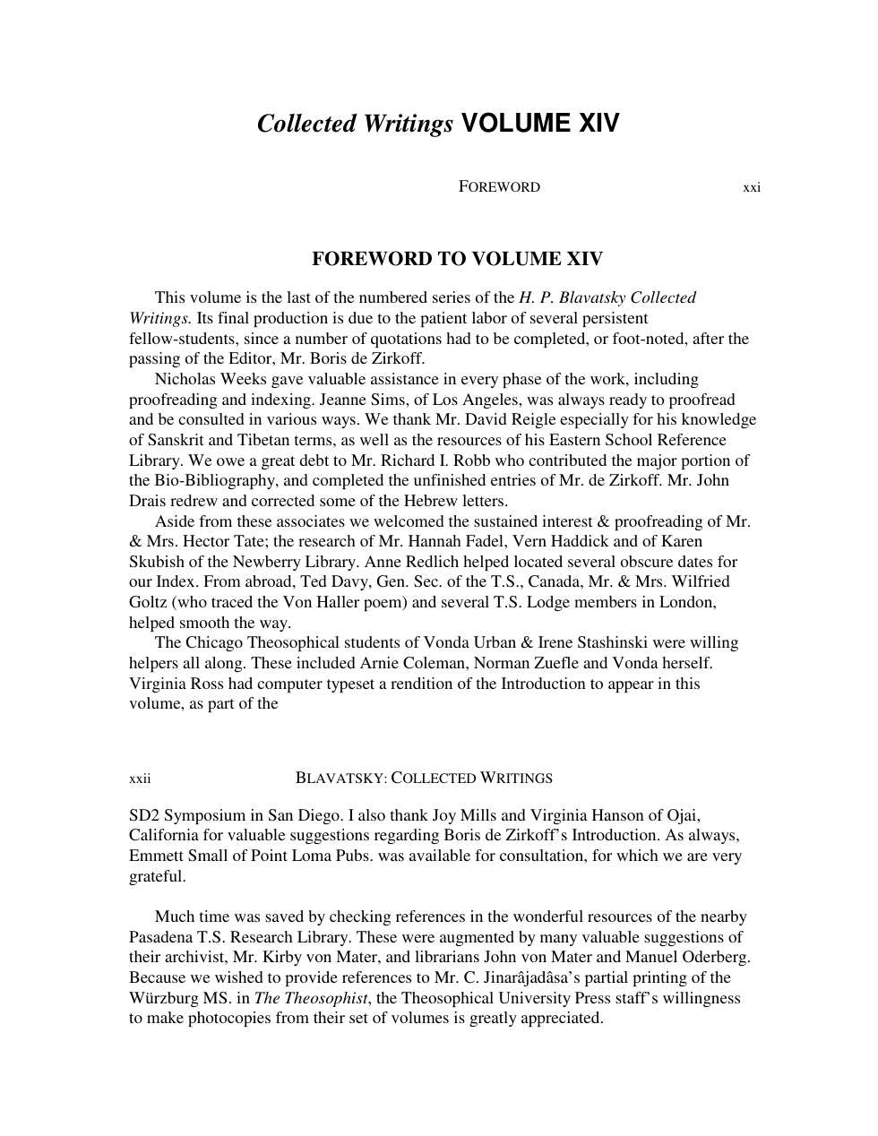 H P Blavatsky - Collected Writings Volume XIV (Miscellanea) cover