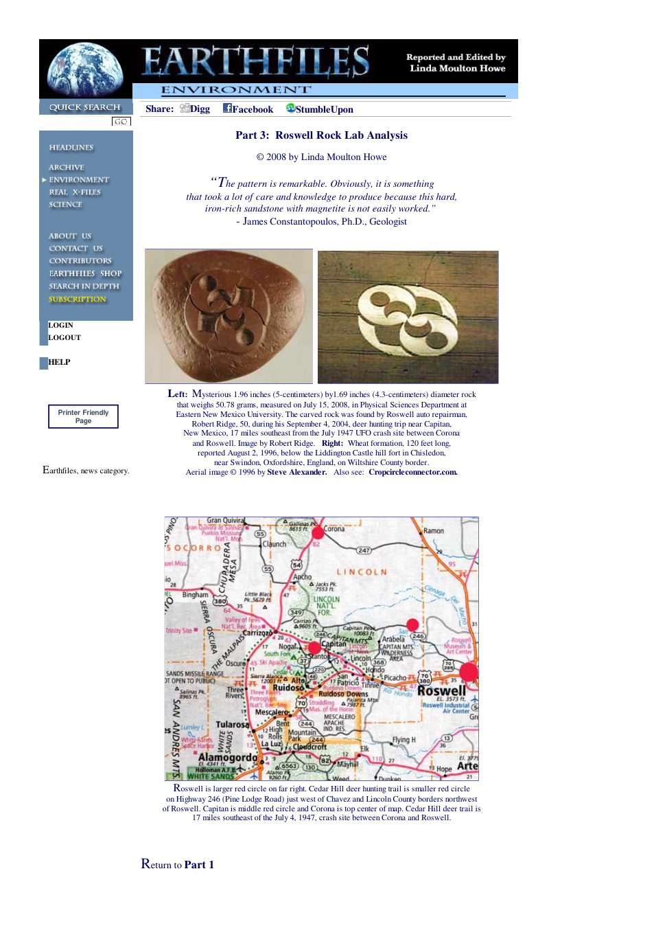 07 18 2008 Part 3 Roswell Rock Lab Analysis cover