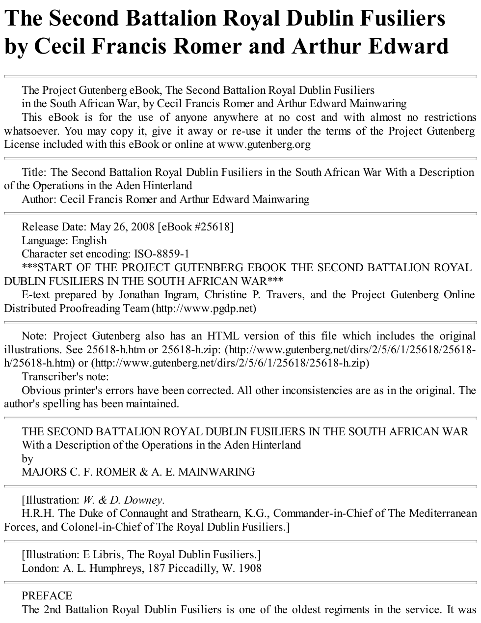 war - the 2nd battalion royal dublin fusiliers cover