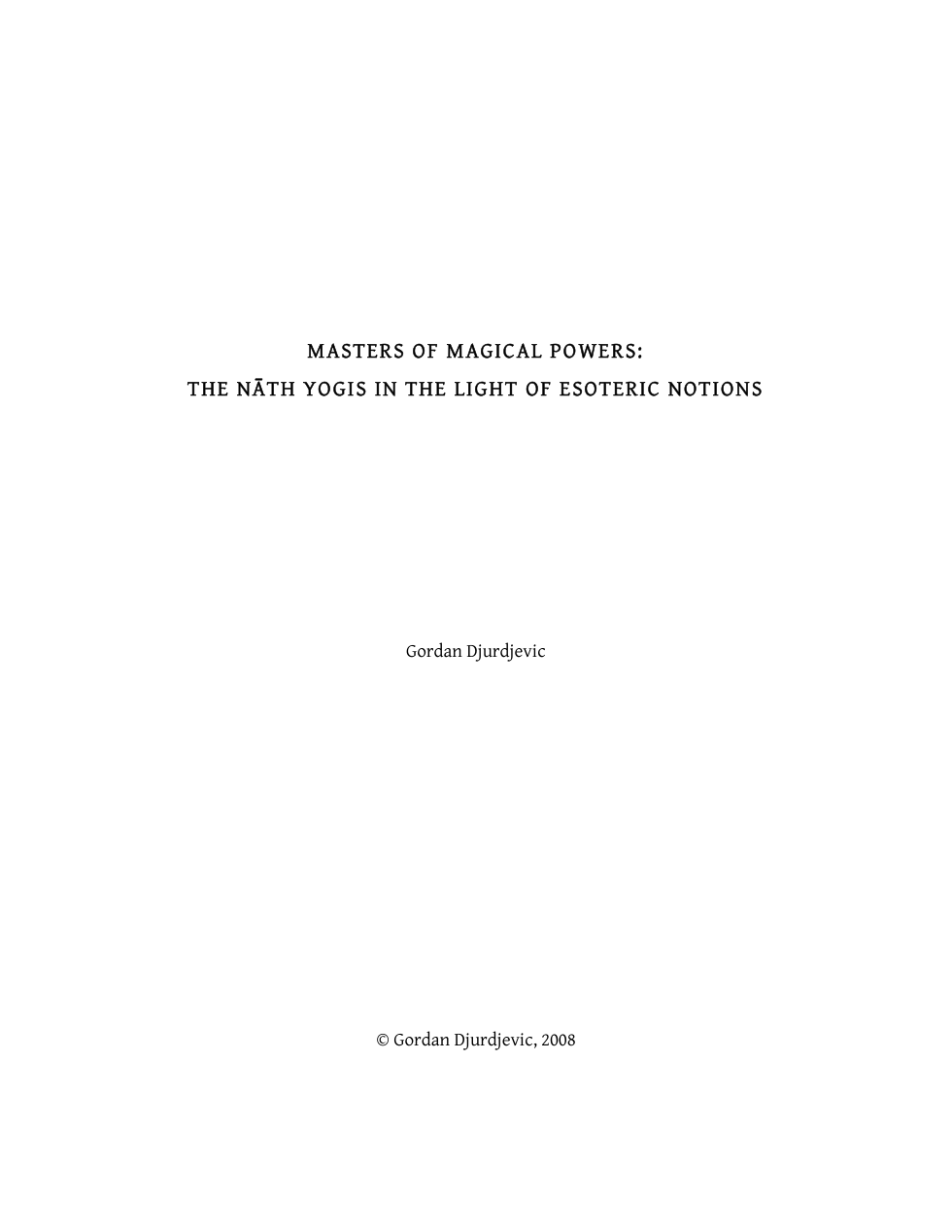 Masters of Magical Powers cover