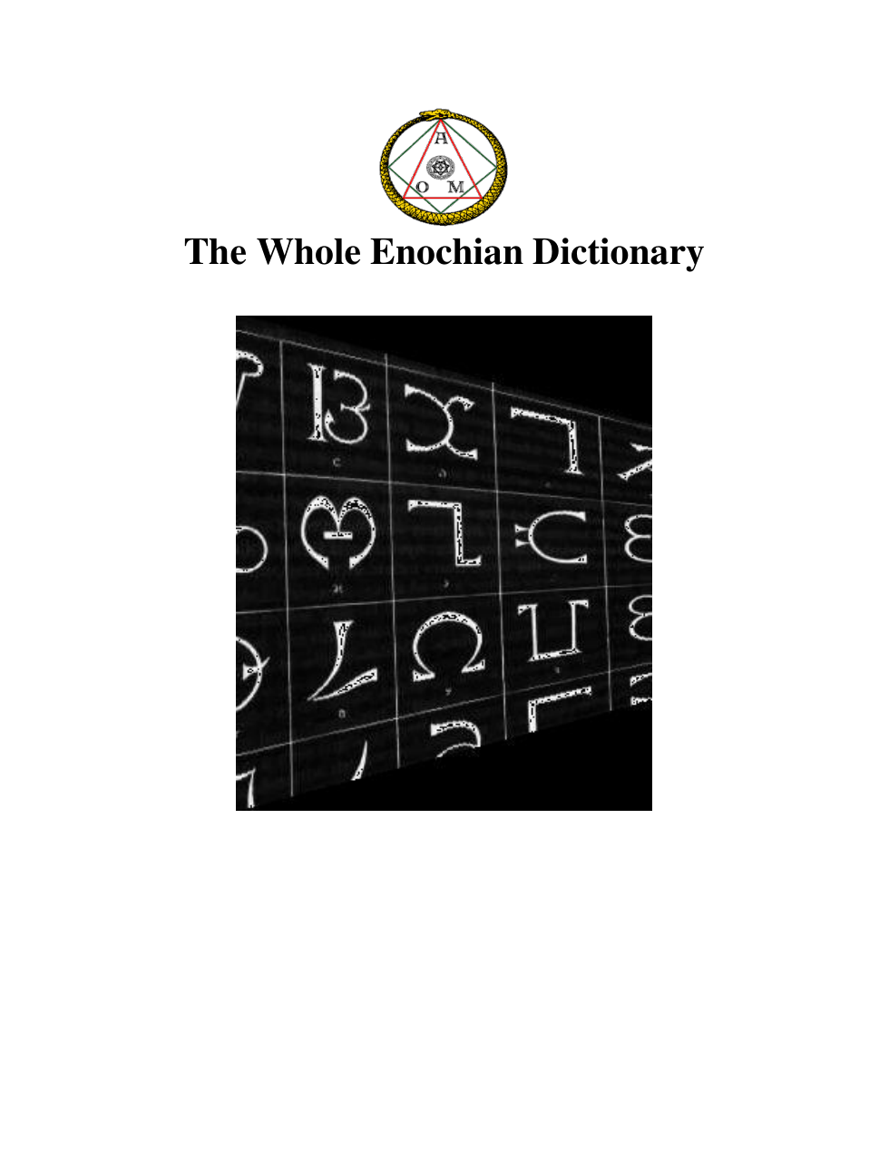 The Whole Enochian Dictionary cover
