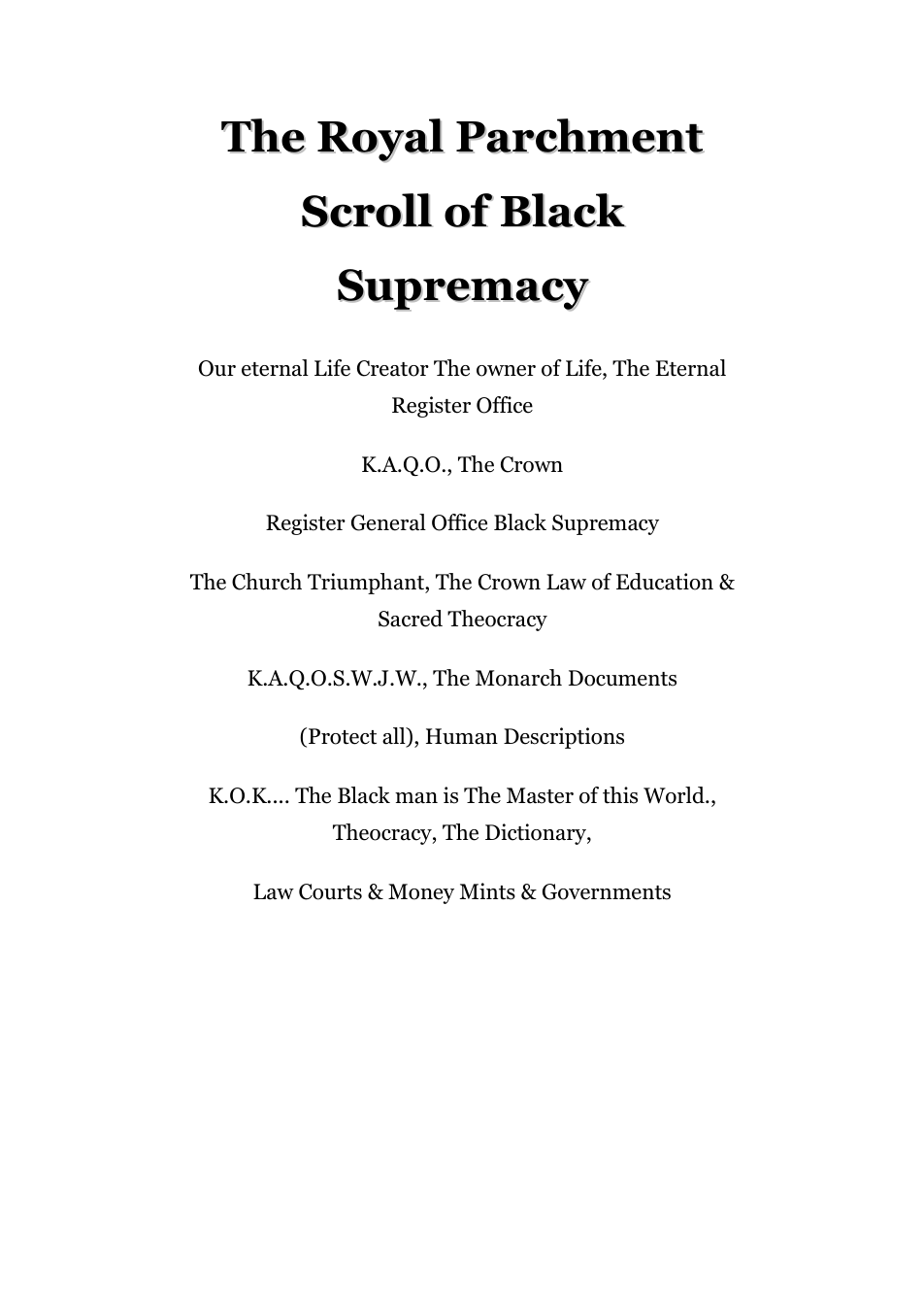 The Royal Parchment Scroll.. - F B Pettersburg cover
