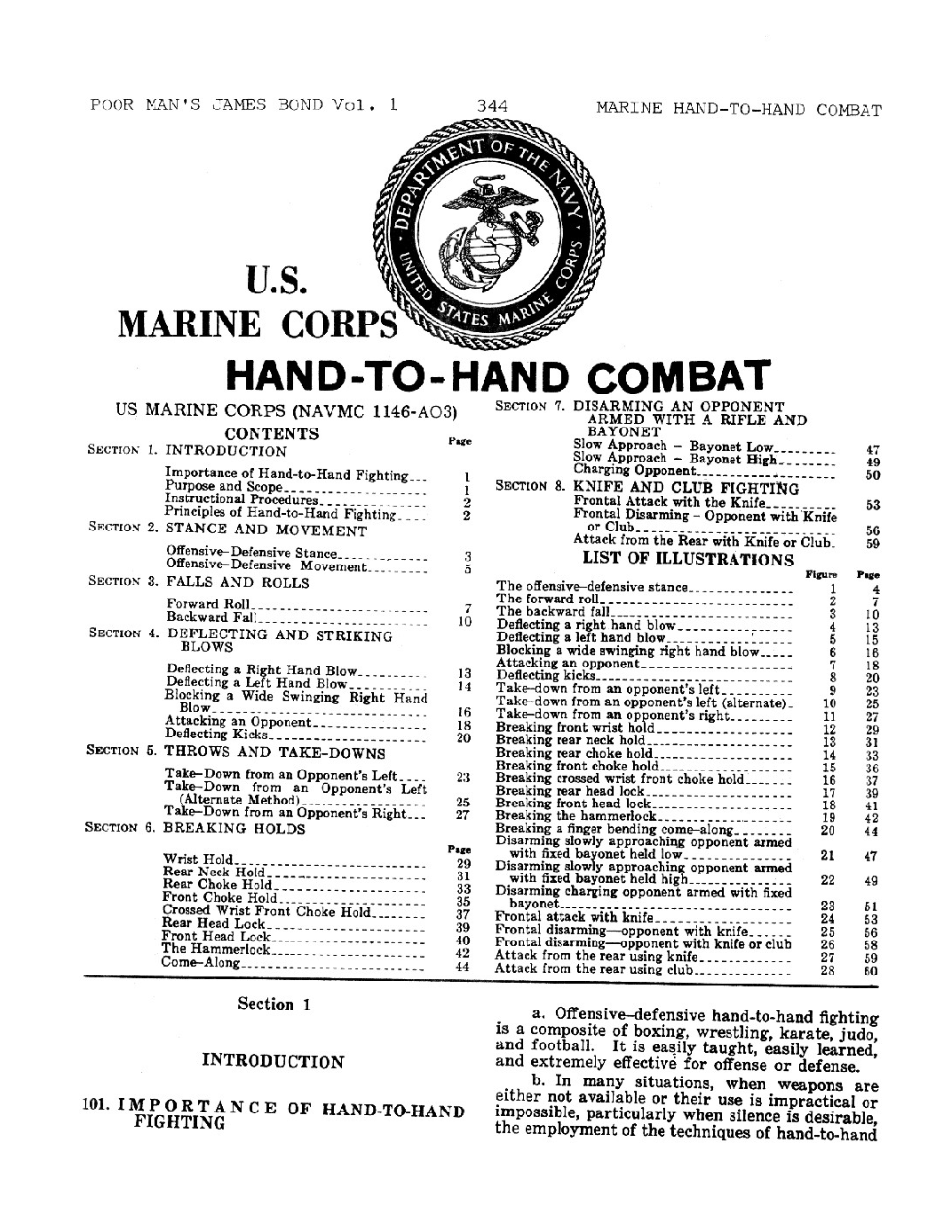 US Marine Corps - Hand to Hand Combat cover