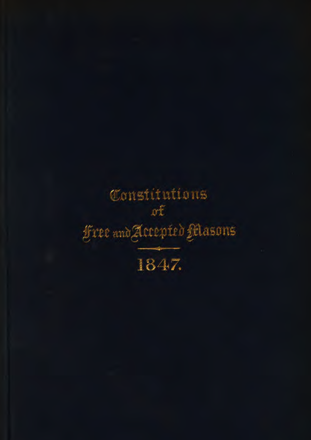 Constitutions Of The Free & Accepted Masons - W H White cover