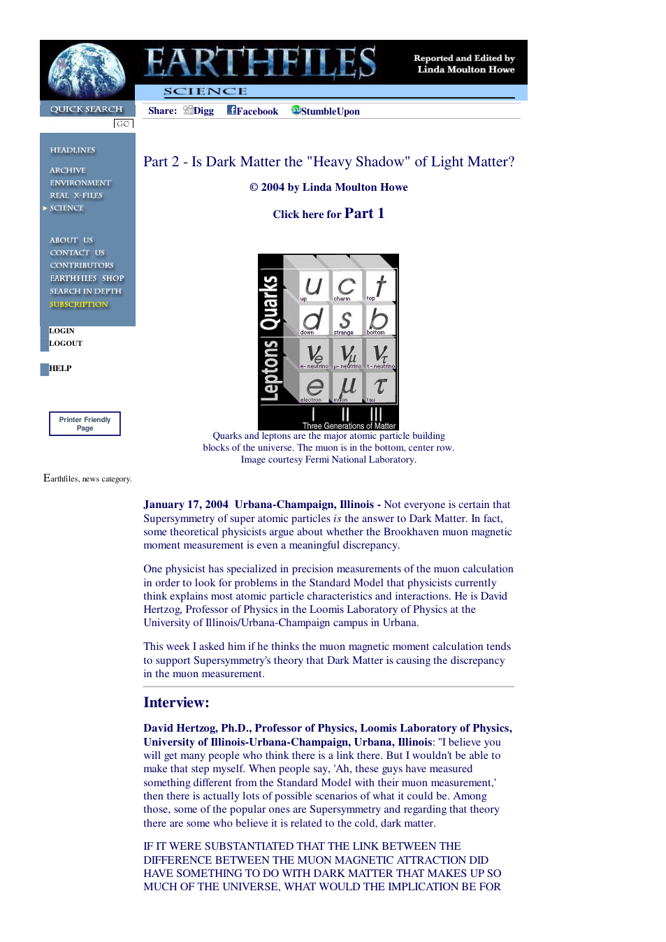 01 17 2004 Part 2 - Is Dark Matter the Heavy Shadow of Light Matter cover