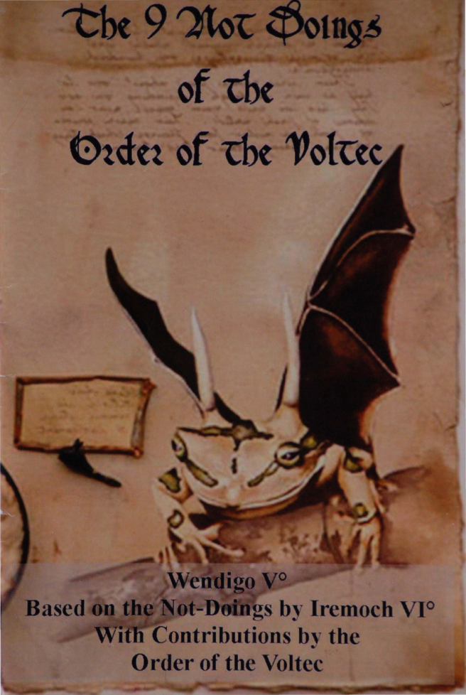 Wendigo V° - The 9 Not Doings of the Order of the Voltec [Scan OCR - 1 PDF] cover