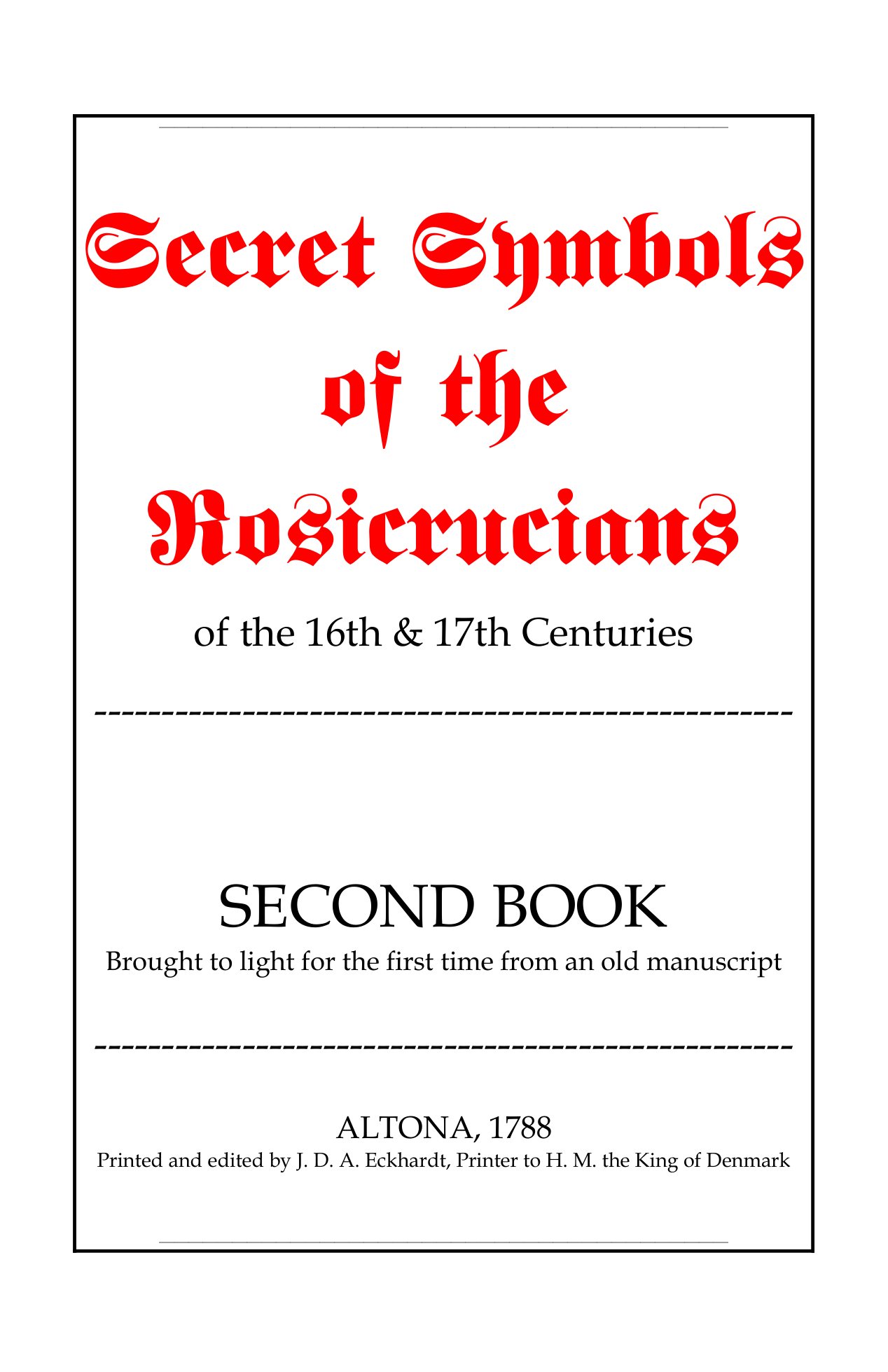 Secret Symbols Of Rosicrusians 2 cover