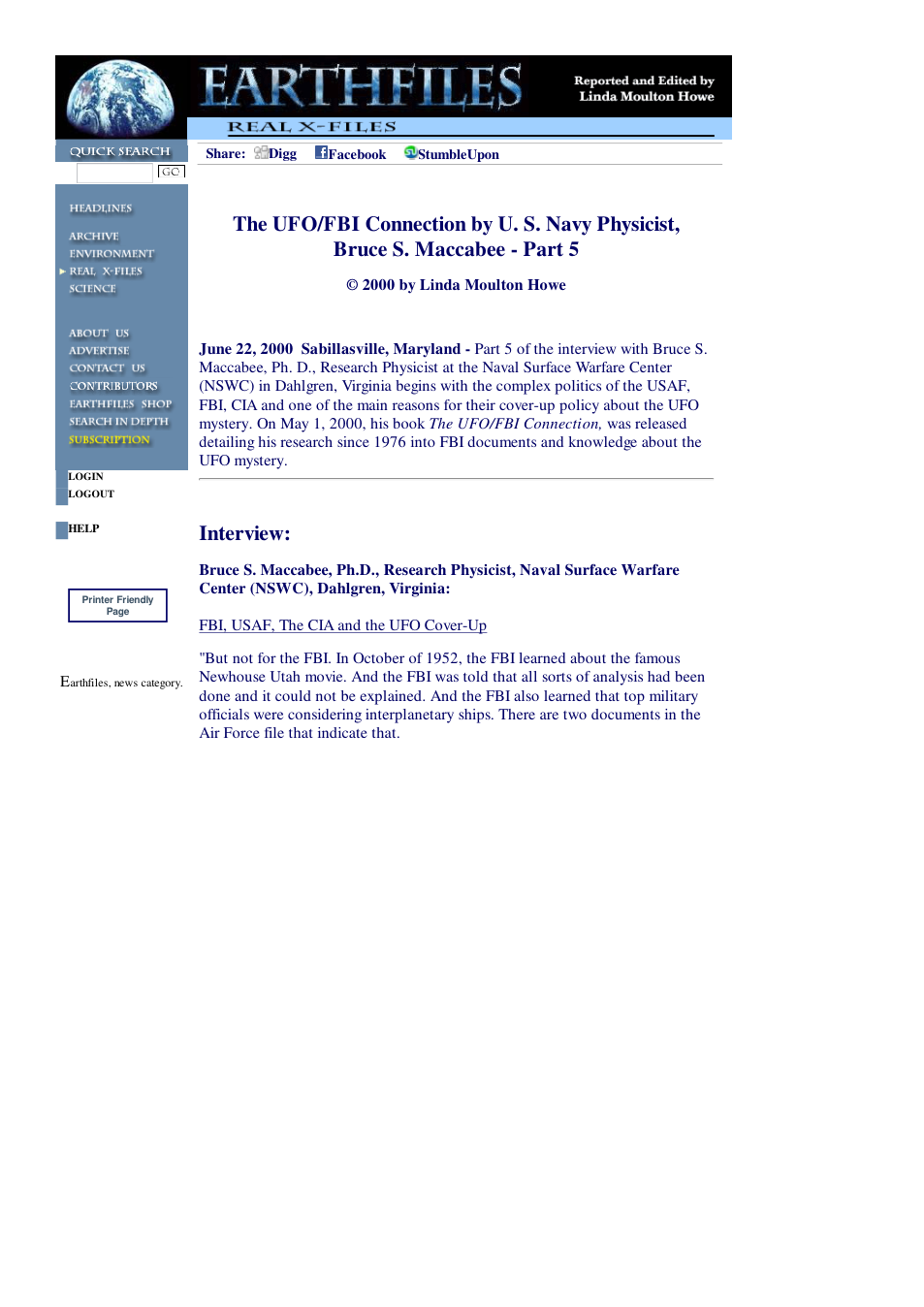 06 22 2000 The UFO FBI Connection by U. S. Navy Physicist, Bruce S. Maccabee - Part 5 cover