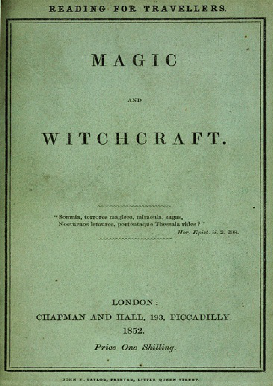Magic and Witchcraft - Anonymous cover