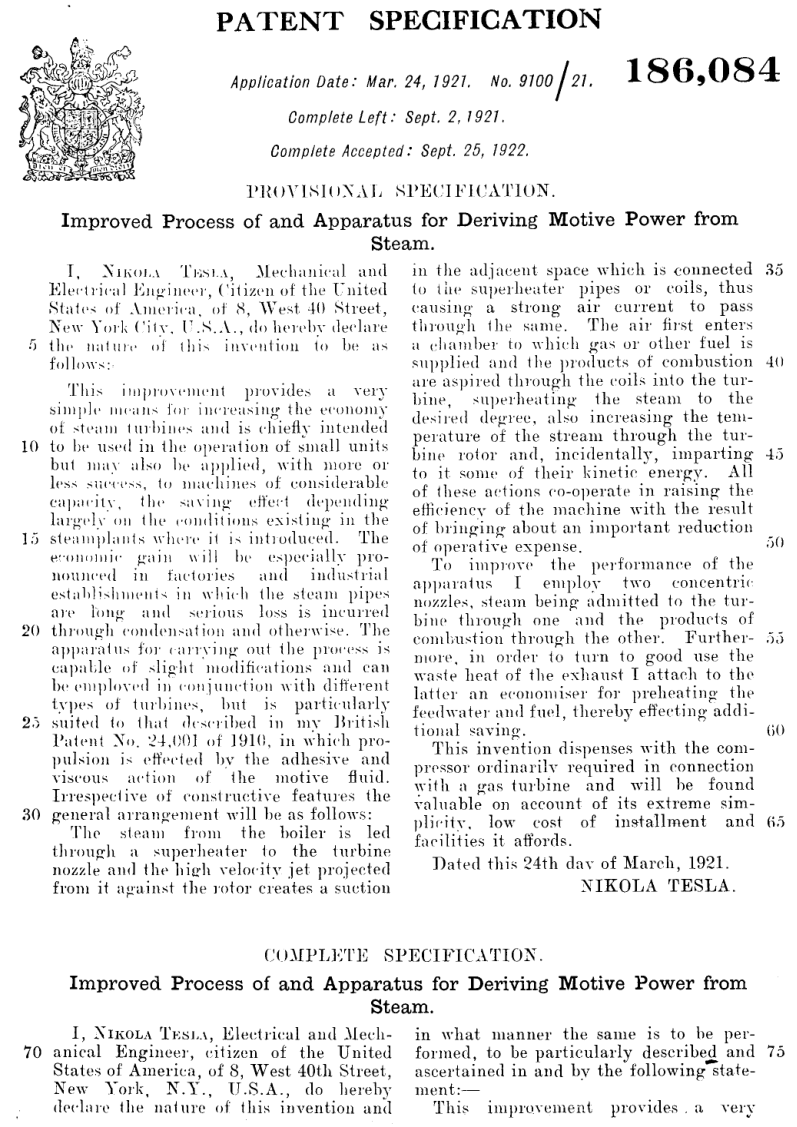 Tesla Patents - B186084 cover