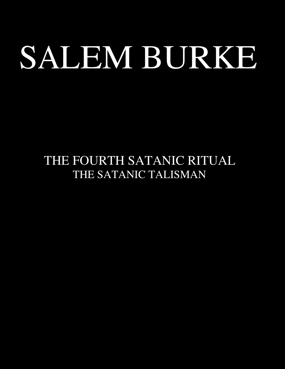 The Satanic Talisman (Salem Burke) cover