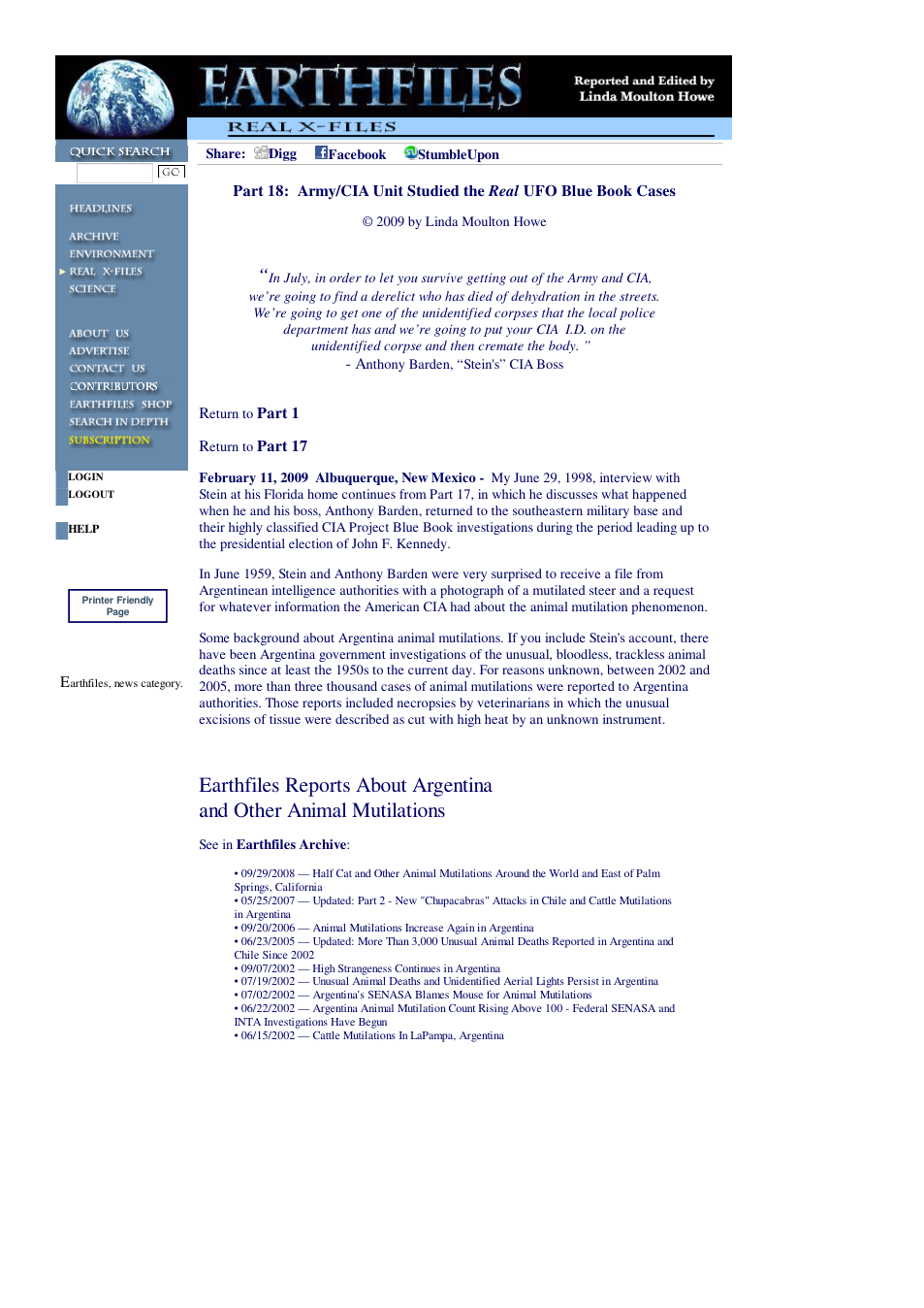 02 11 2009 Part 18 Army CIA Unit Studied the Real UFO Blue Book Cases cover