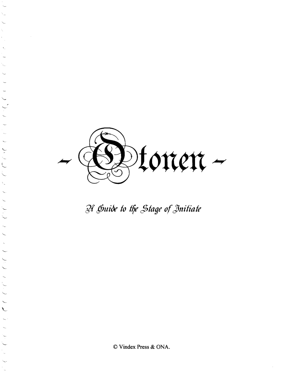 ONA - Otonen, a Guide to the Stage of Initiate cover