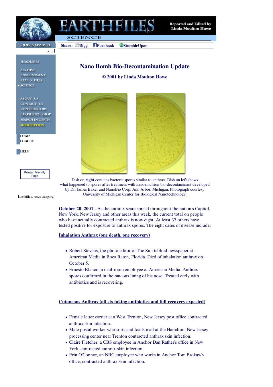 10 20 2001 Nano Bomb Bio-Decontamination Update cover