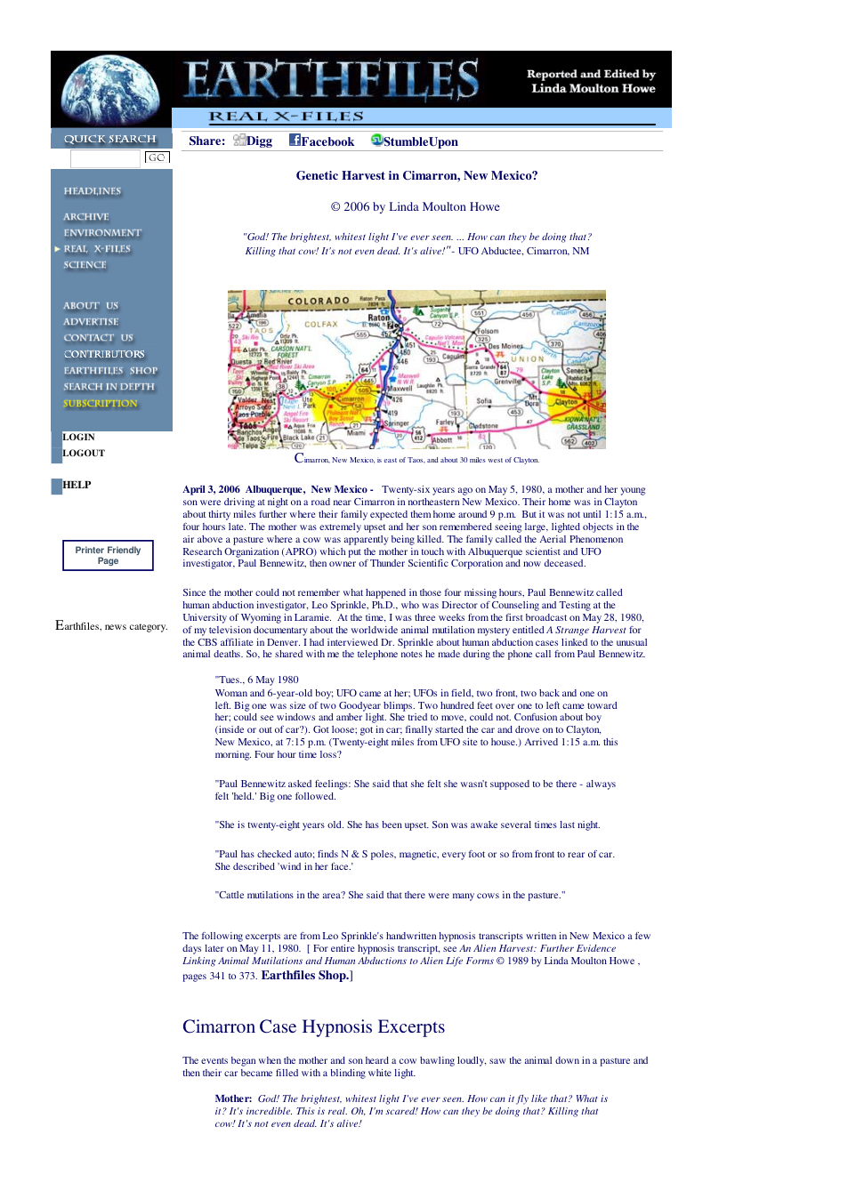 04 03 2006 Genetic Harvest in Cimarron, New Mexico cover