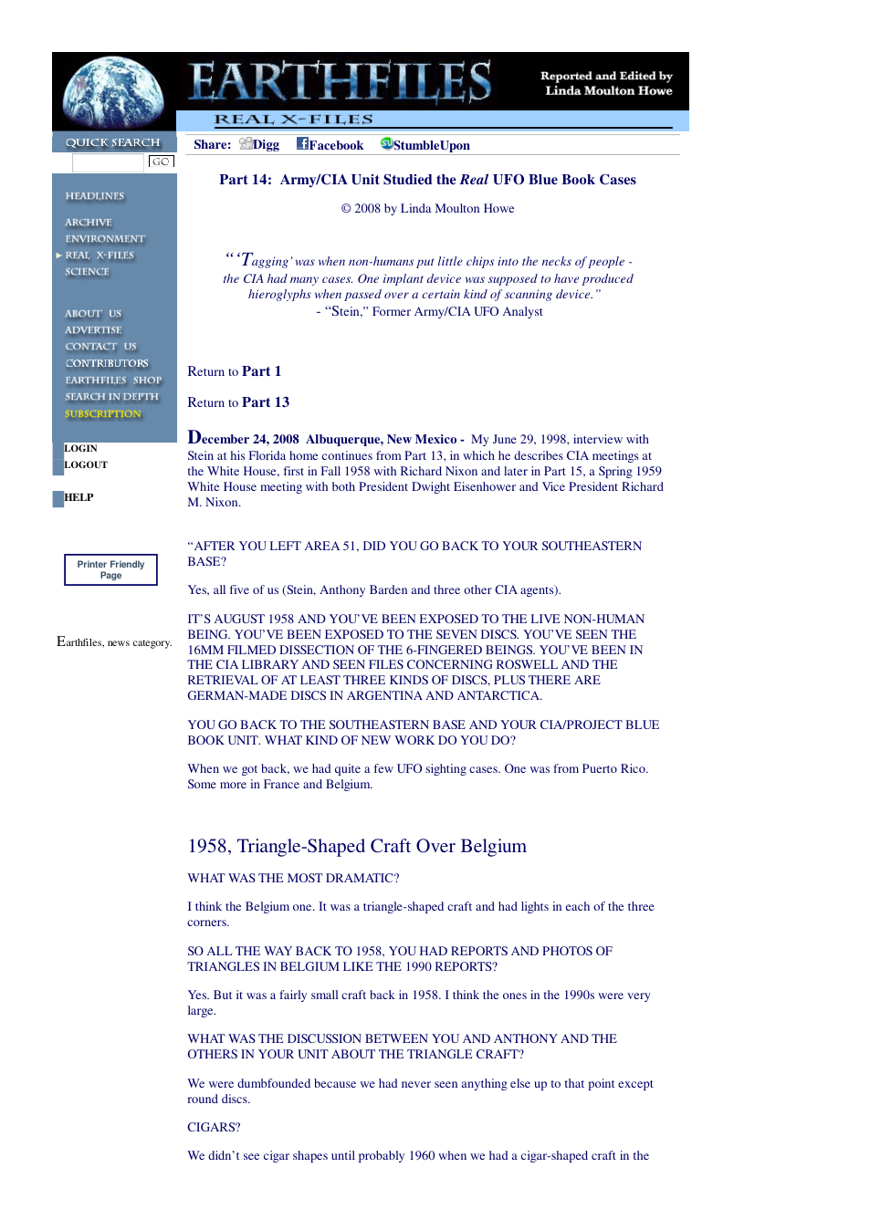 12 24 2008 Part 14 Army CIA Unit Studied the Real UFO Blue Book Cases cover