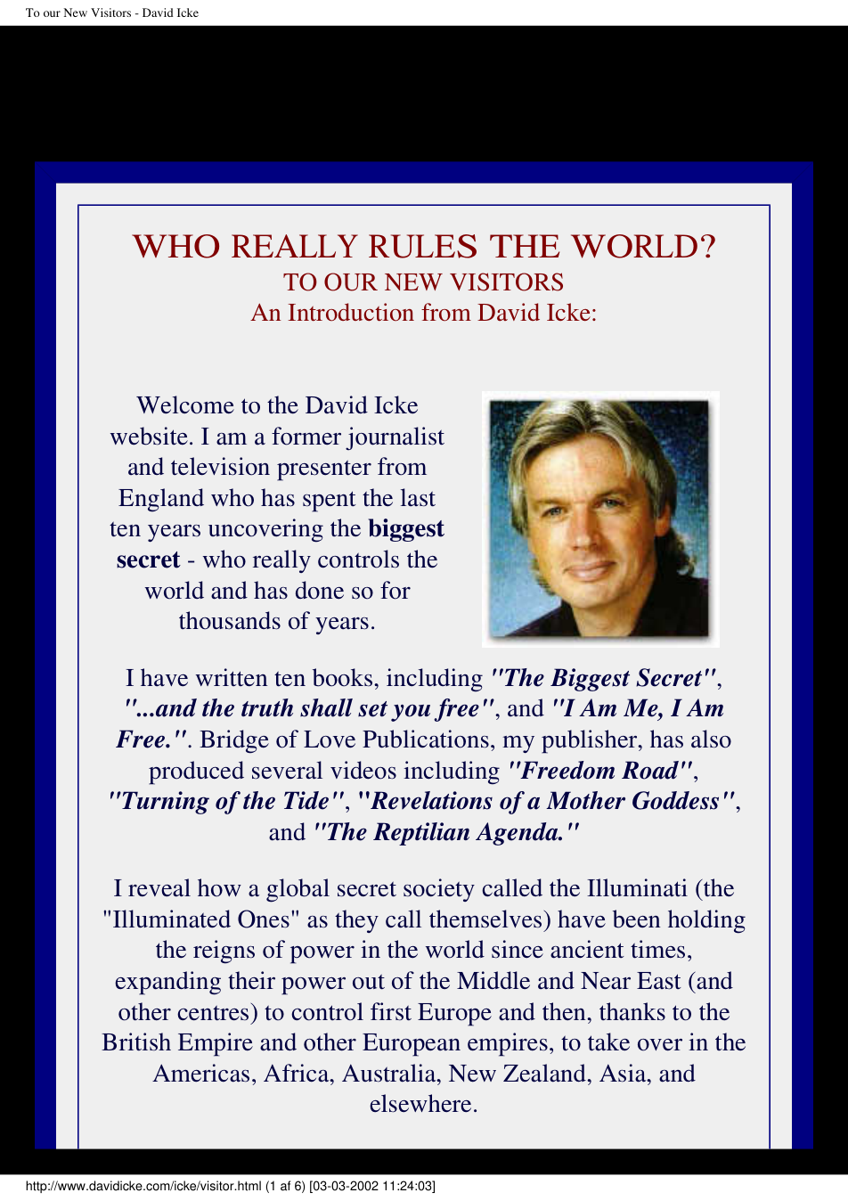 David Icke - Who Really Rules the World cover