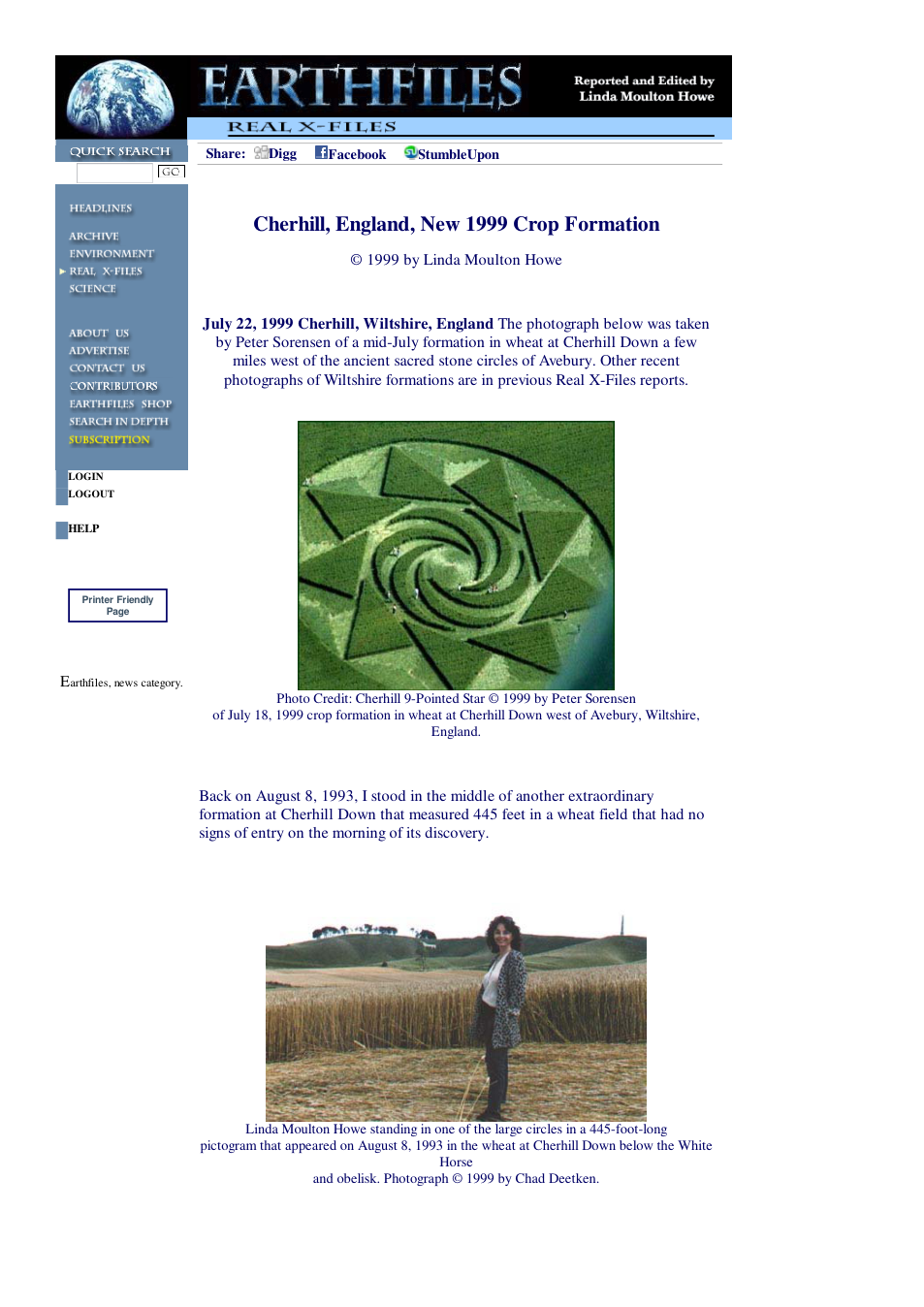 07 22 1999 Cherhill, England, New 1999 Crop Formation cover