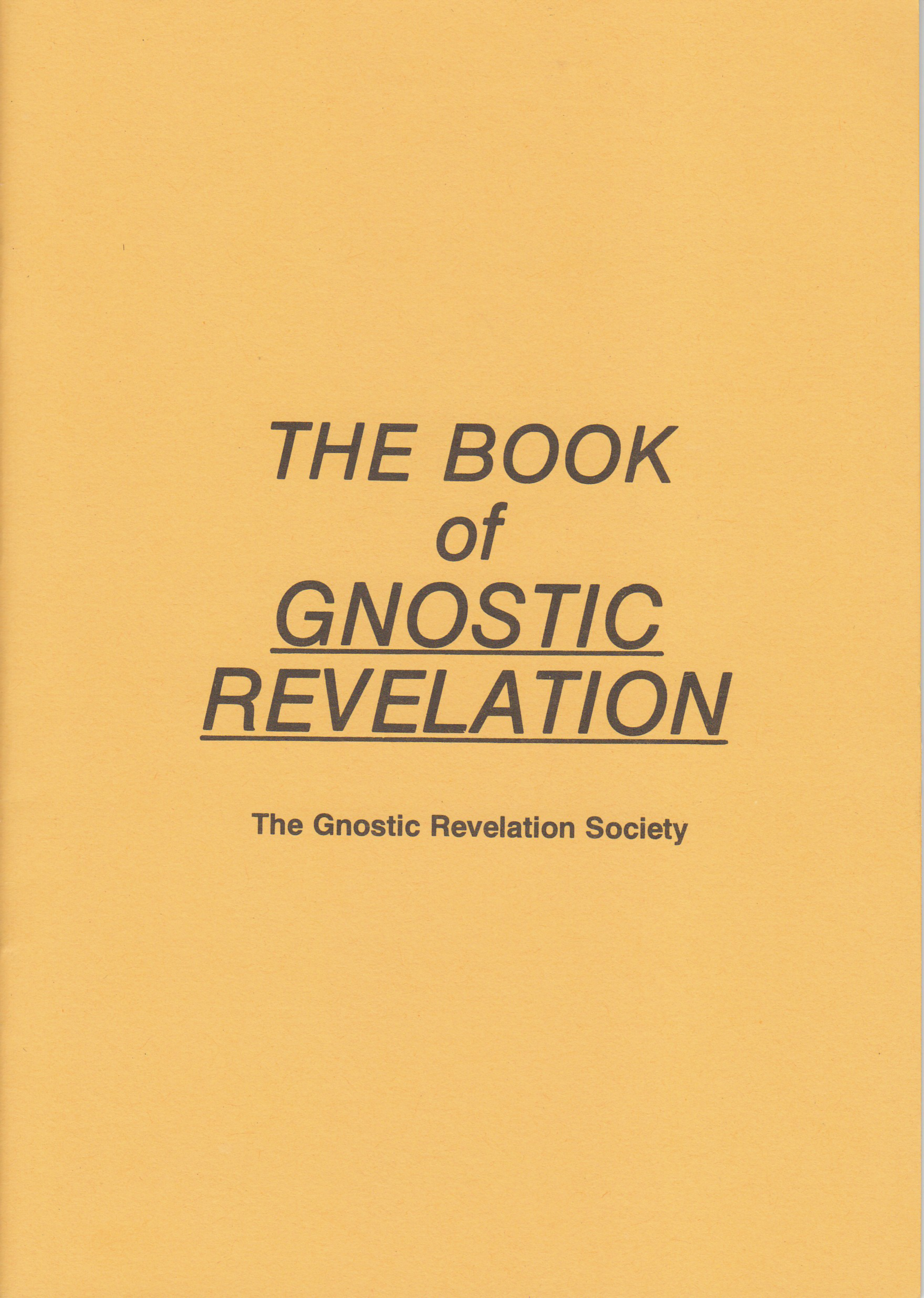 The Book of Gnostic Revelation cover