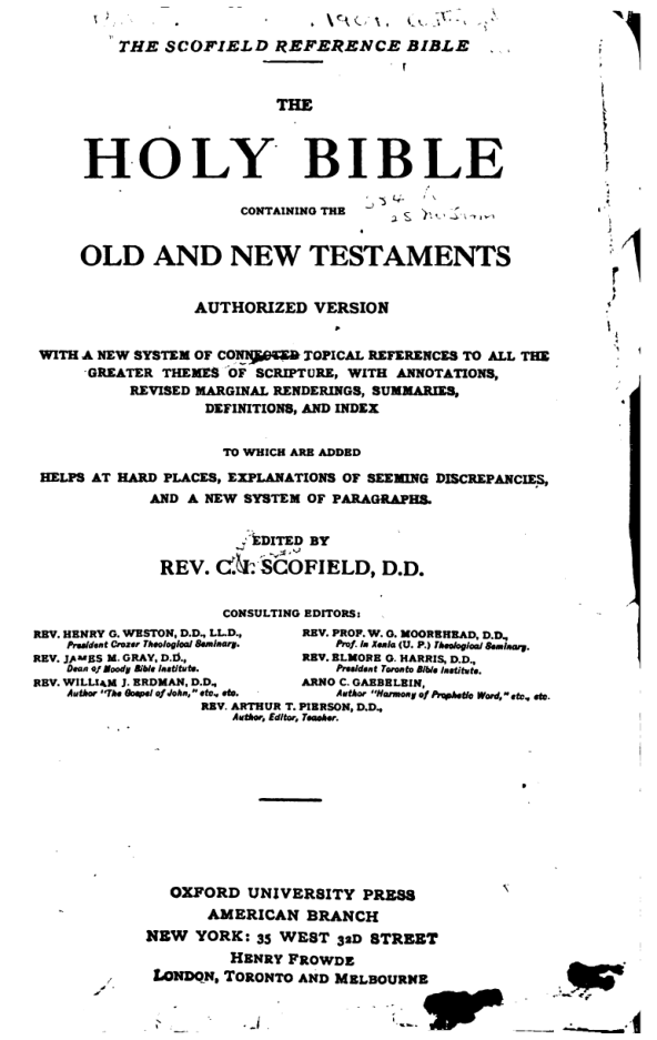 Free Scofield Reference Bible - Poor Quality cover