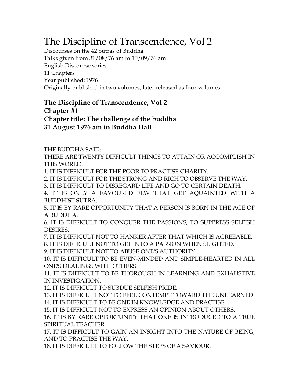 The Discipline of Transcendencevol2 cover