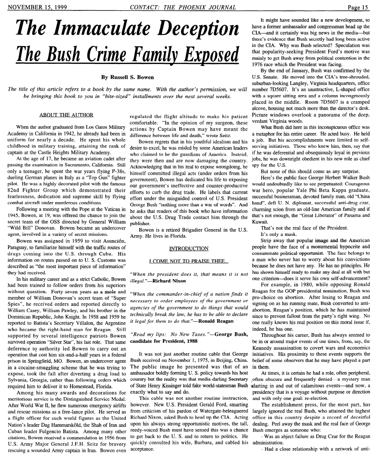 Immaculate Deception - The Bush Crime Family Exposed cover