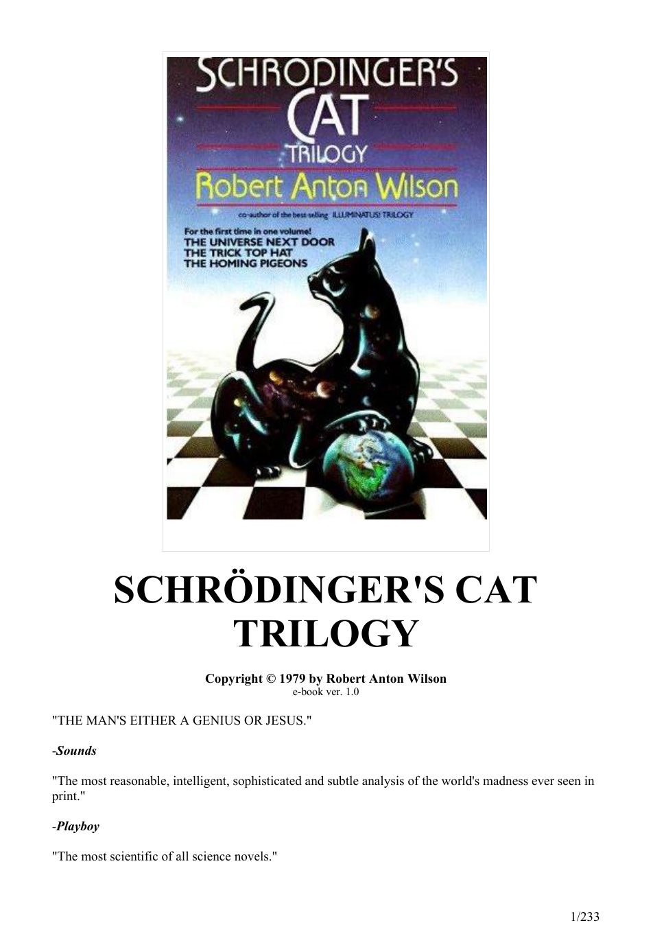 Robert Anton Wilson - Schrodinger's Cat Trilogy cover