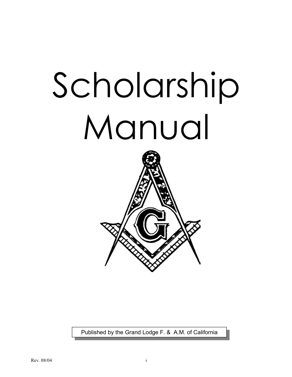 ScholarManual2004 000 ca cover