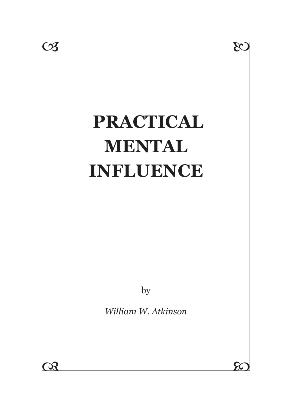 Practical Mental Influence cover