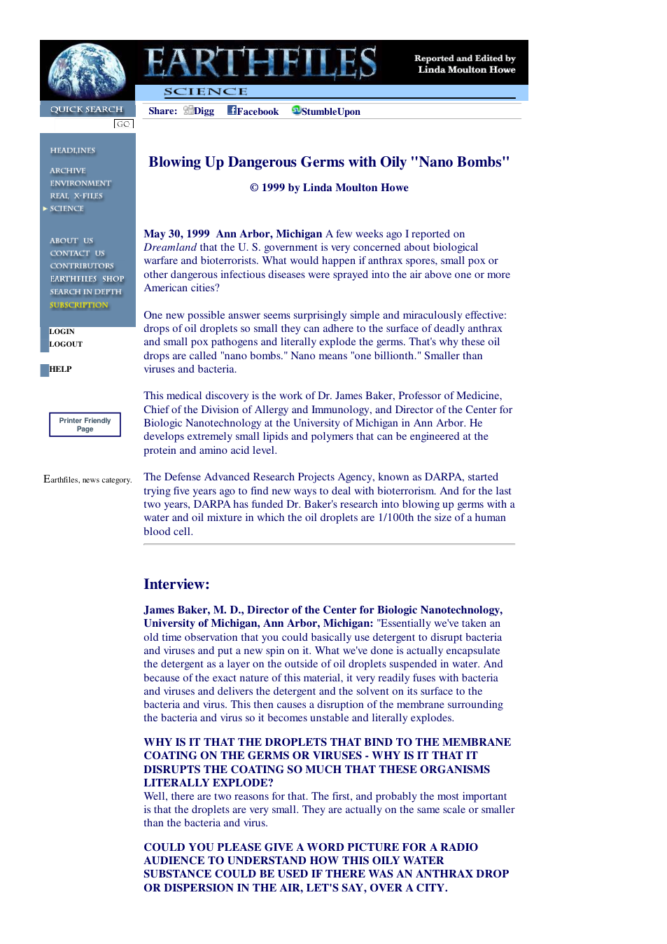 05 30 1999 Blowing Up Dangerous Germs with Oily Nano Bombs cover