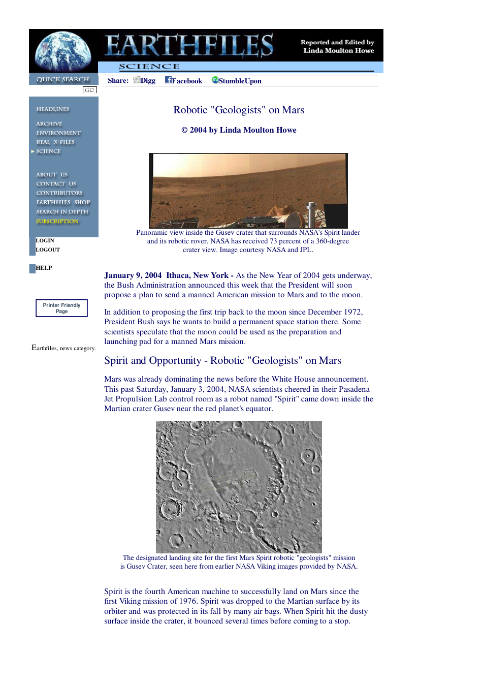01 09 2004 Robotic Geologists on Mars cover