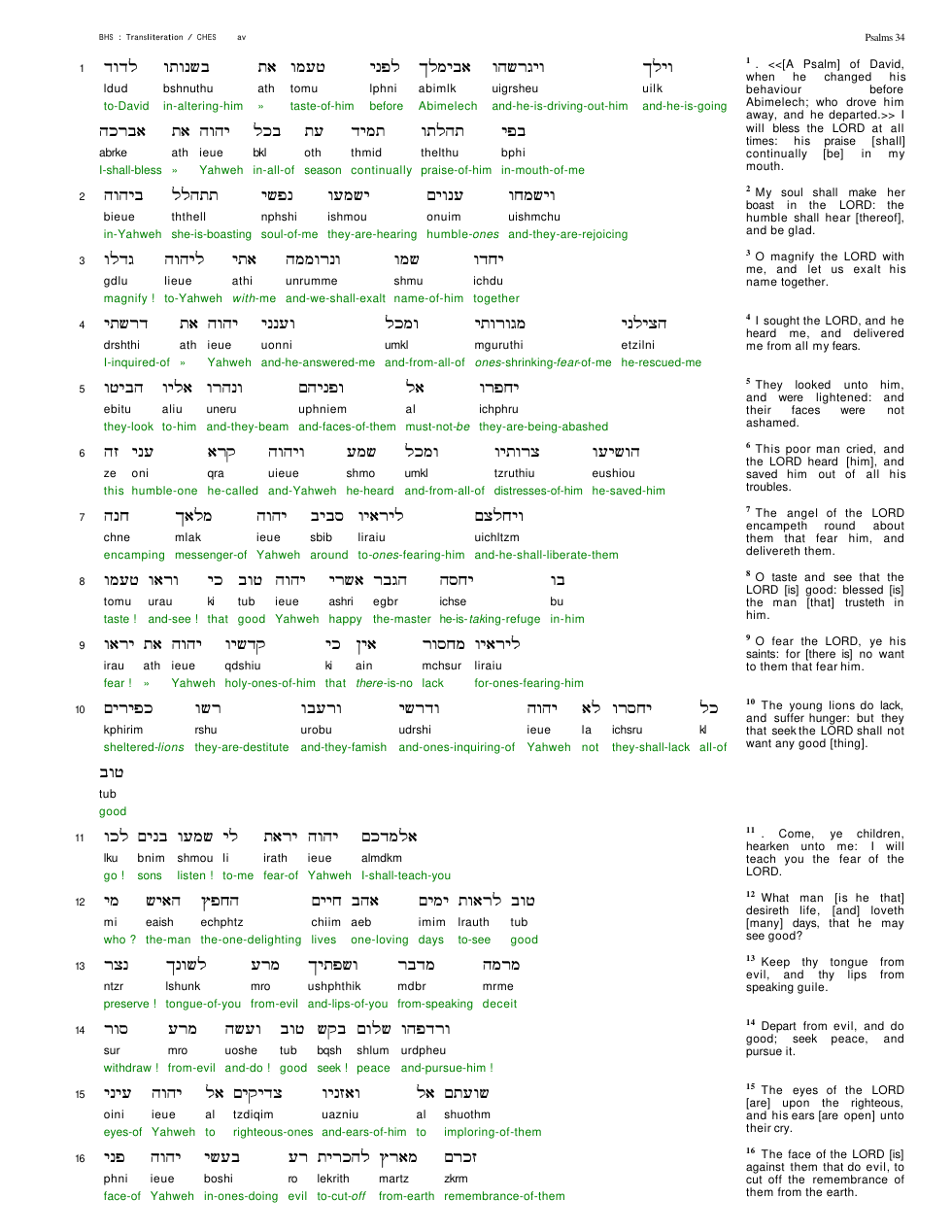 19034-The Book Of Psalms Chapter-034 cover
