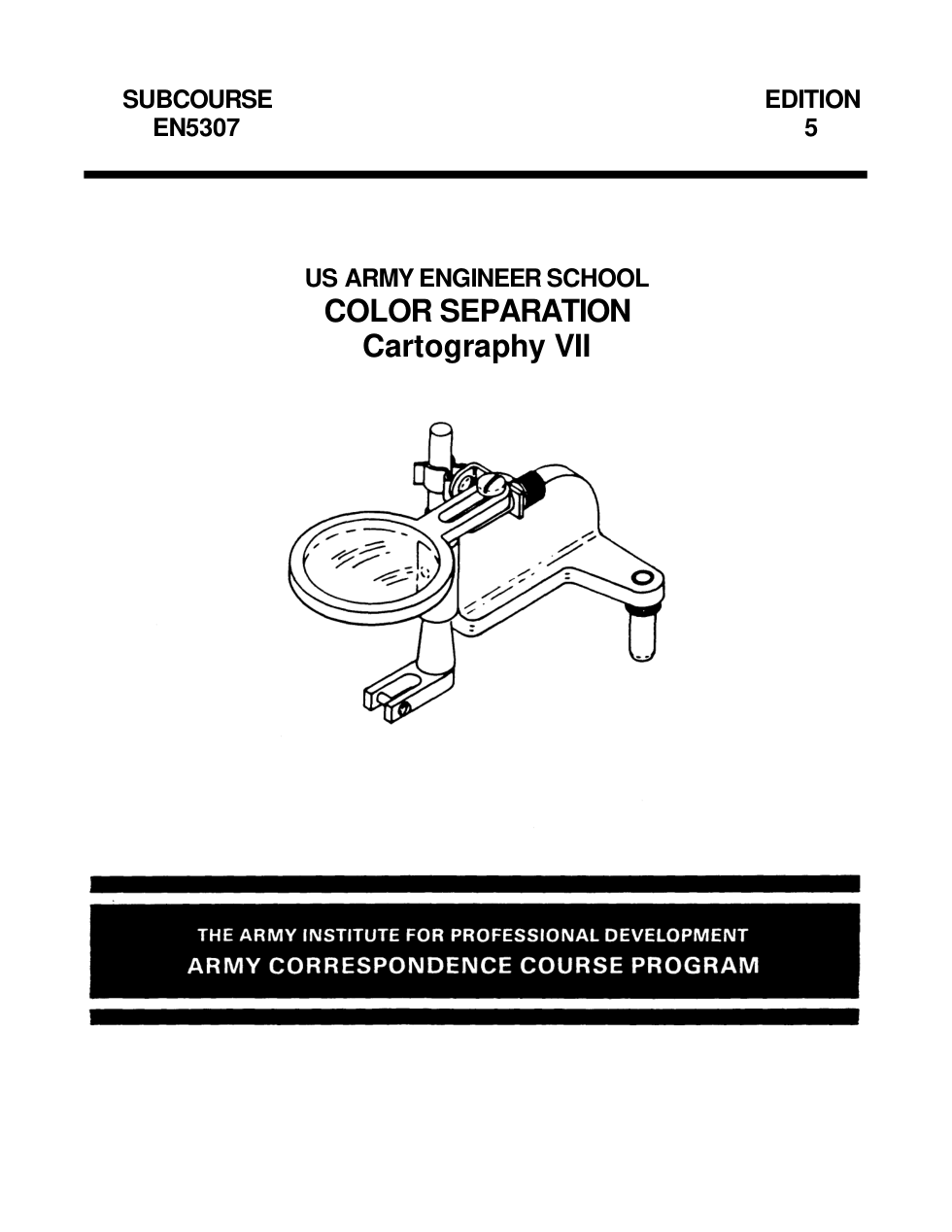ARMY Engineer - Cartography VII (Color Separat.) 96p. cover
