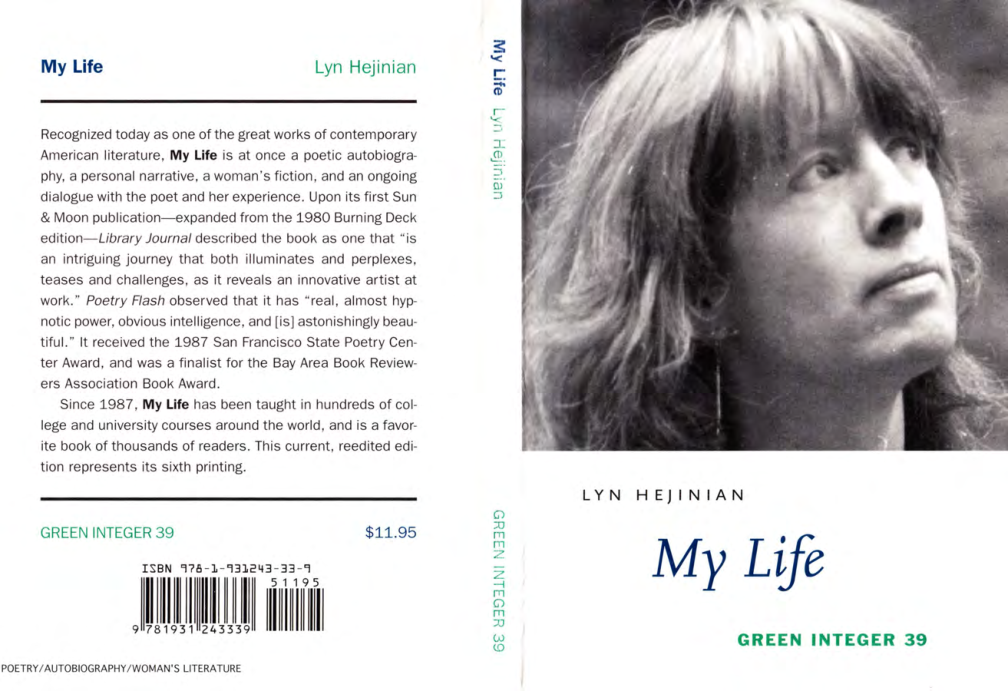 Lyn Hejinian - My Life cover