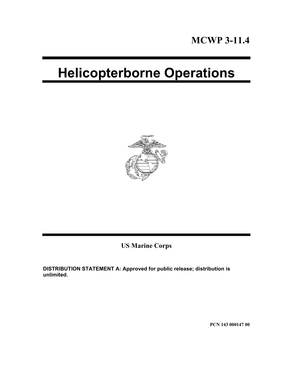MCWP 3-11.4 Helicopterborne Operations cover