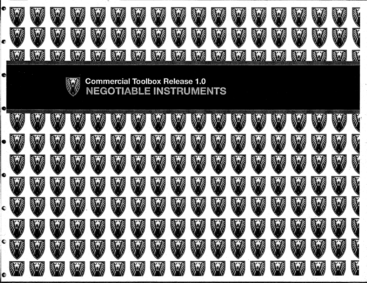 Commercial Toolbox Release 1.0 - Negotiable Instruments - College Law (1951, pre-UCC) cover
