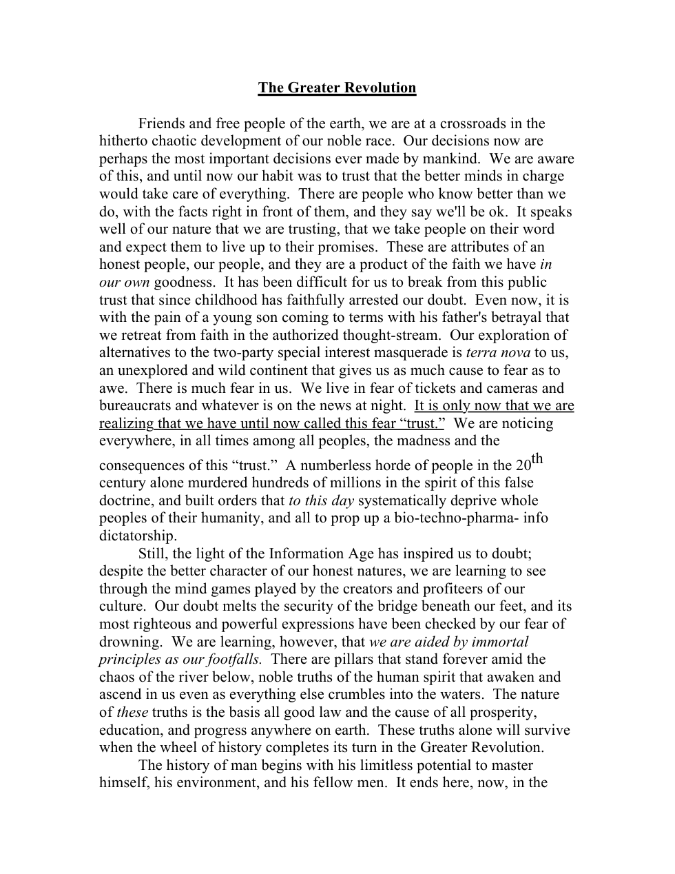 Greater Revolution cover
