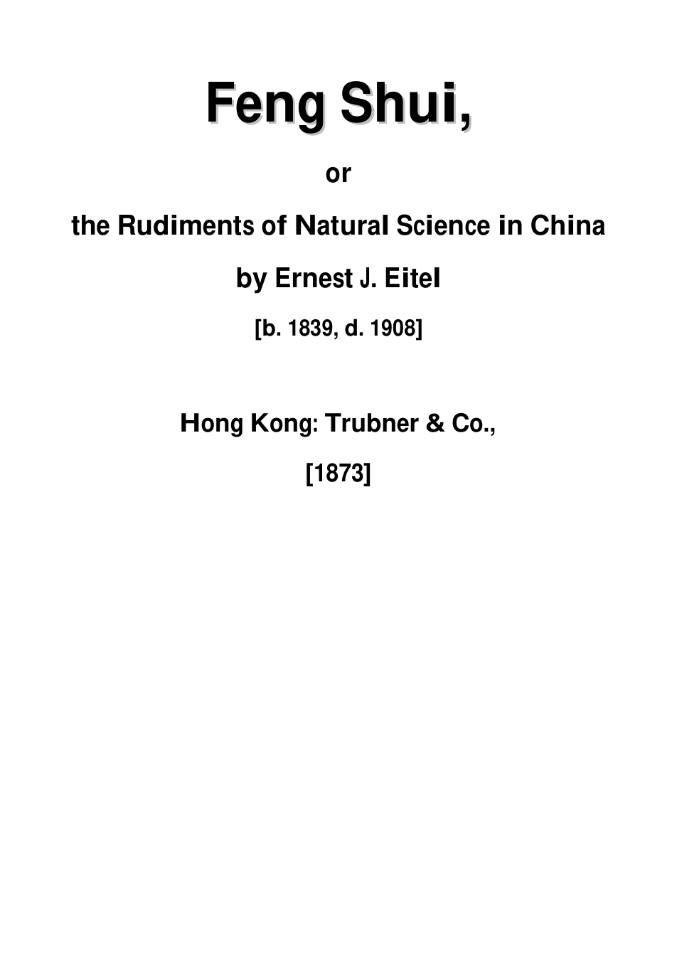 Feng Sui - E Eitel cover