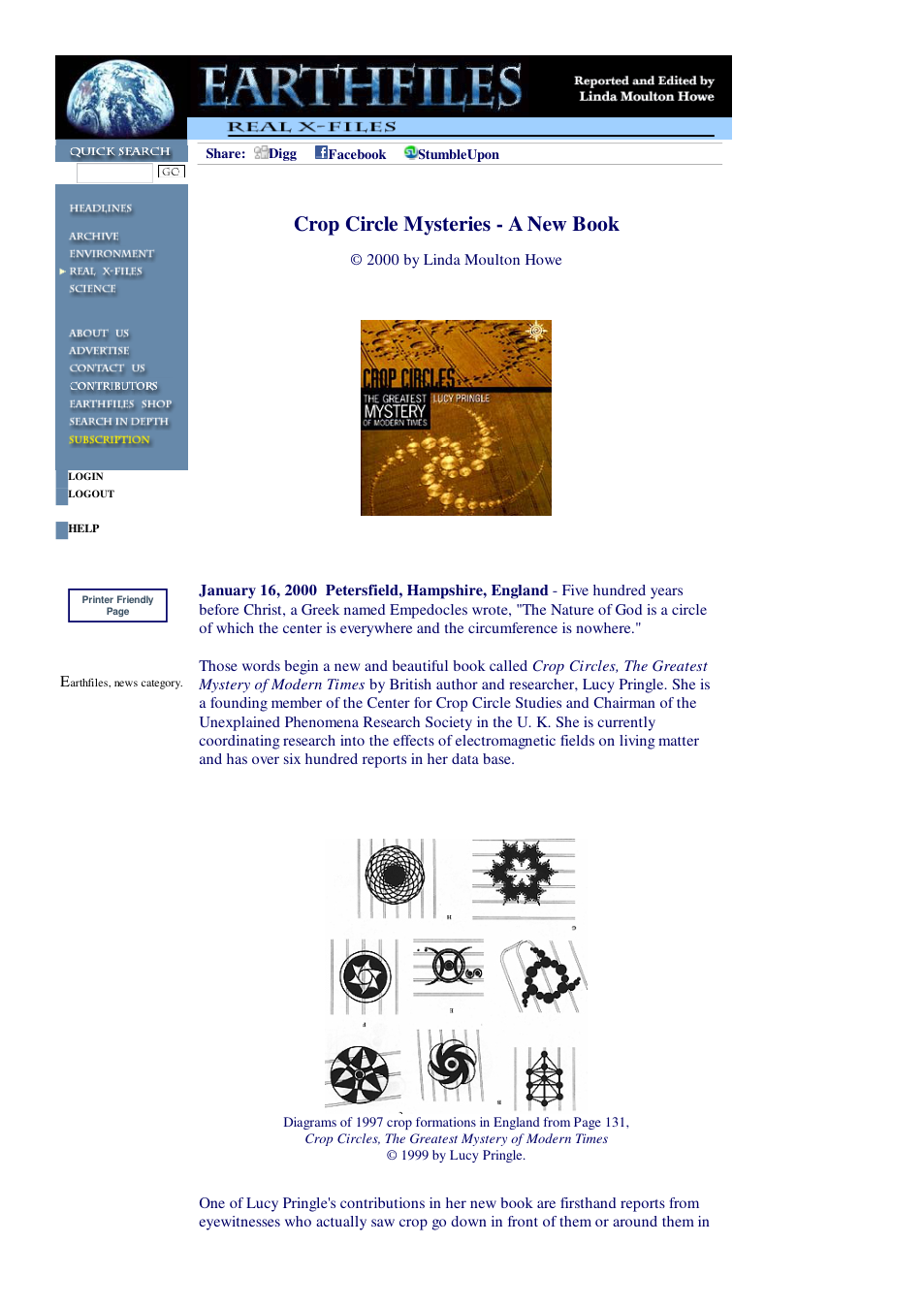 01 16 2000 Crop Circle Mysteries - A New Book cover
