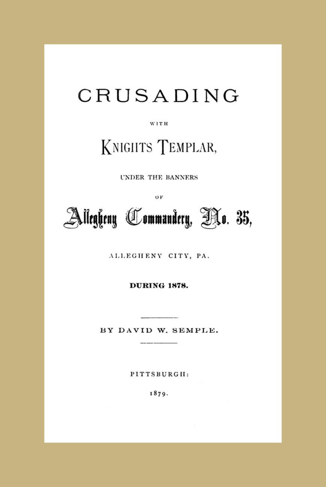 Crusading With Knights Templar - D W Semple cover
