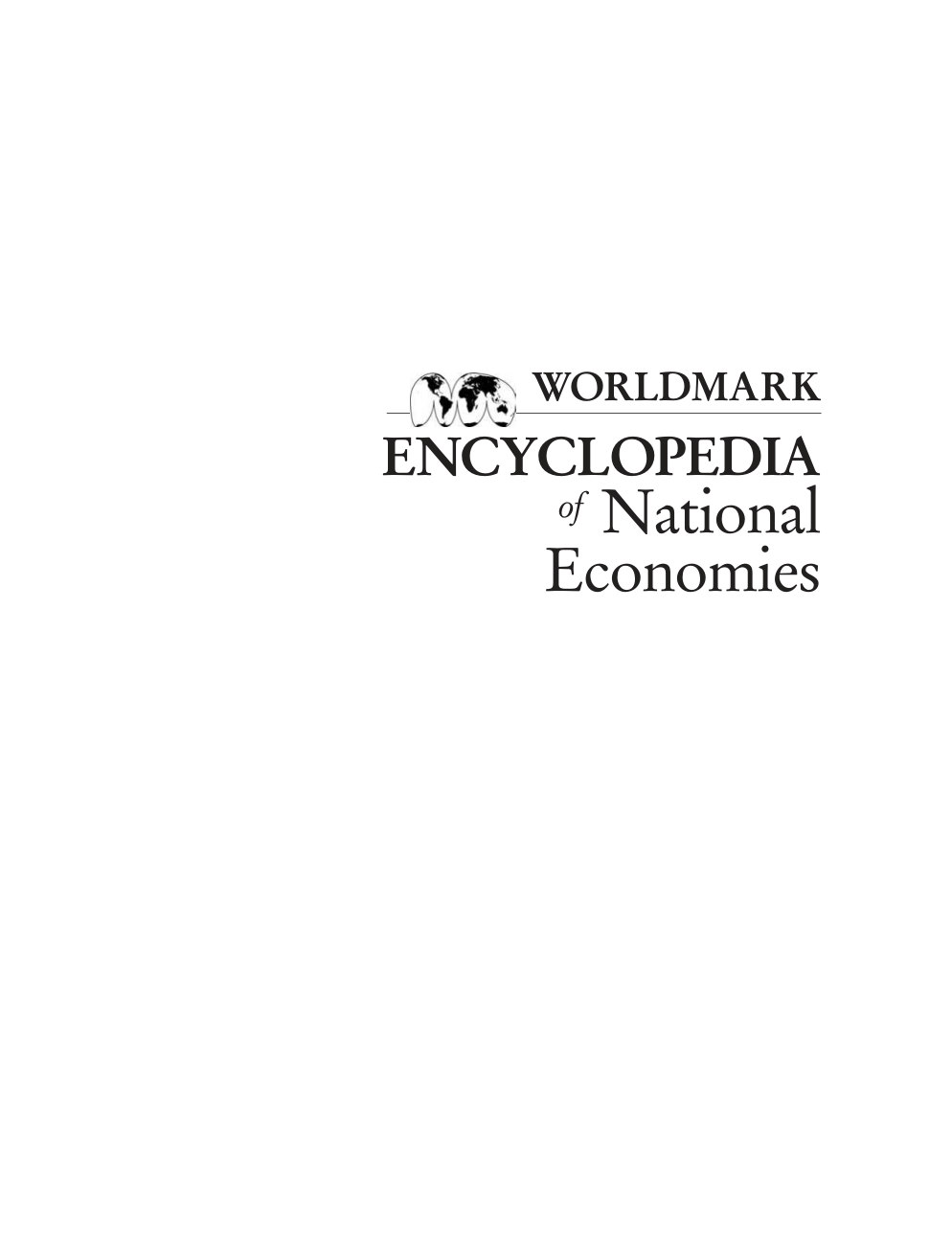 Gale Group WorldMark Encyclopedia of National Economies Vol 2 cover