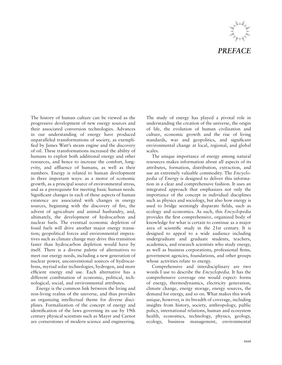 Elsevier Science Encyclopedia of Energy Vol 1 cover