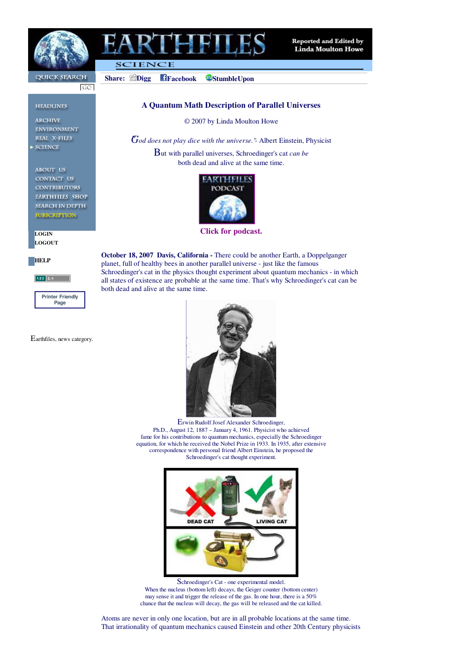 10 18 2007 A Quantum Math Description of Parallel Universes cover