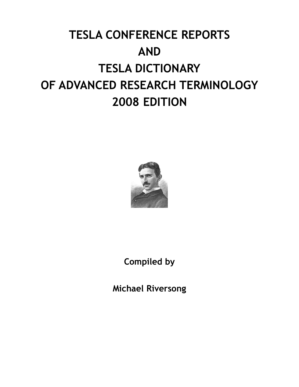 Tesla Conference Reports and Dictionary of Advanced Energy Terminology cover