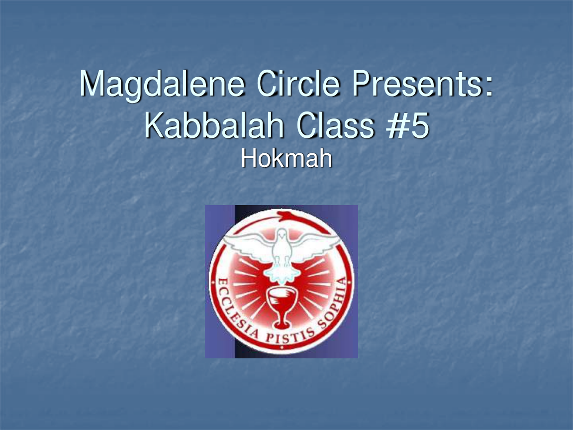 Kabbalah Class #5 cover