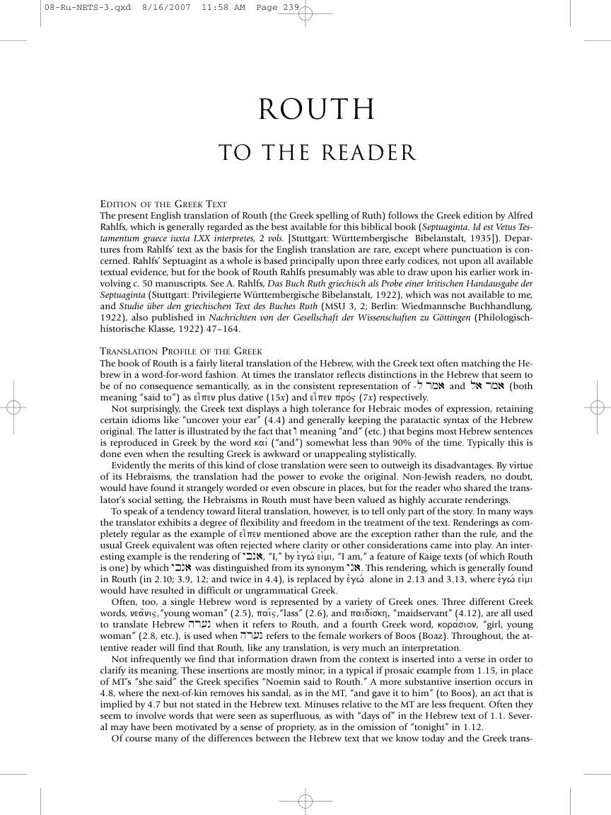 08 Routh, tr. Frederick W. Knobloch cover
