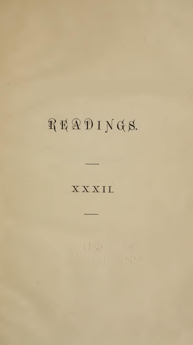 Readings XXXII cover